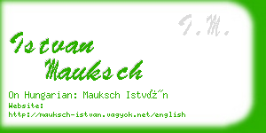 istvan mauksch business card